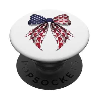 Belgian Malinois Dog 4th of July USA American Flag Patriotic PopSockets Adhesive PopGrip