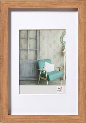 walther design Moldura de fotos 40 x 50 cm com passepartout, moldura de madeira Stockholm EA050P