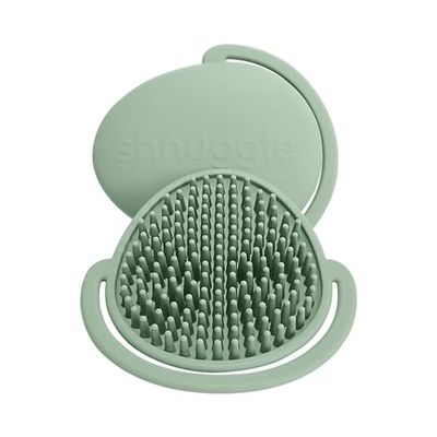 Shnuggle Super Soft Easy Hold Comfortable Baby Bath Brush - Shower Bathroom Toiletry Accessory - Eucalyptus
