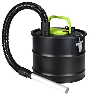 BAKAJI souffleur 800 W Aspire Cendres poêle à granulés 15 l 8054317254894, métal, Noir, 800W - 15 Litri