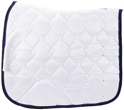 HKM Tapis de selle-14042 Tapis de Selle Blanc/Marine Taille unique