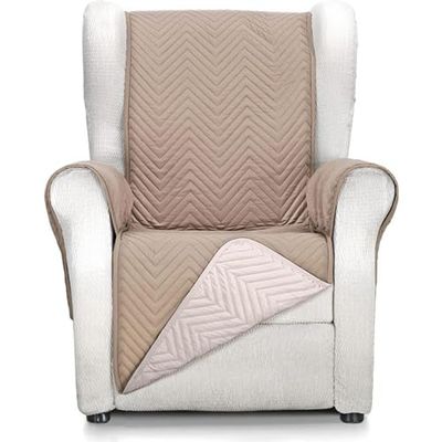 ECOMMERC3 | Fodera per poltrona a 1 posto/Relax Comfort massimo e vestibilità completa - Fodera per poltrona 1 posto e poltrona relax colore lino/pelle