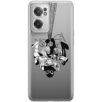 ERT GROUP mobiltelefonfodral för OnePlus NORD CE 2 originalt och officiellt licensierat Marvel mönster Spider Man 043 optimalt anpassad till formen på mobiltelefonen, gedeeltelijk transparant