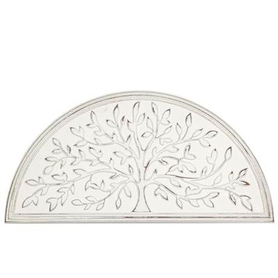 Romimex Decorazione da Parete in Legno MDF Bianco 60 x 60 x 2 cm