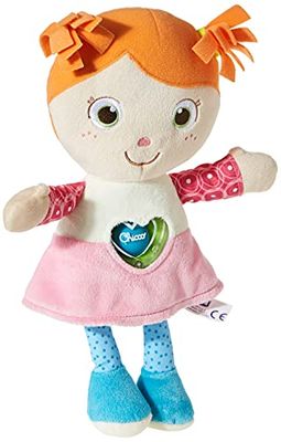 Chicco - Juego Emily Primera Muñeca, Muñeco con Materiales Suaves y Relleno, Sonajero, Lavable en Lavadora, 0 Meses+