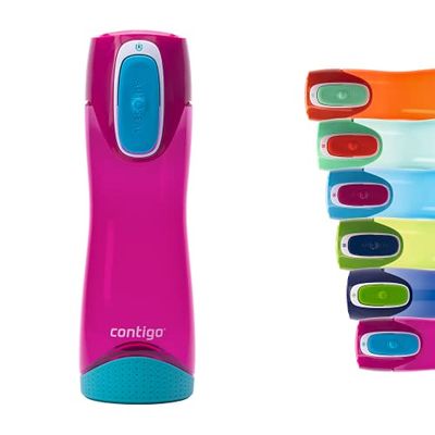 Contigo Swish Autoseal drinkfles kinderen, waterfles vrij van schadelijke stoffen & BPA, 100% lekvrij, vaatwasserbestendig, ideaal voor kinderdagverblijf, kleuterschool, school en sport, 500ml