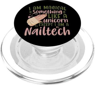 Soy mágico, algo así como un unicornio, manicurista, técnico de uñas PopSockets PopGrip para MagSafe