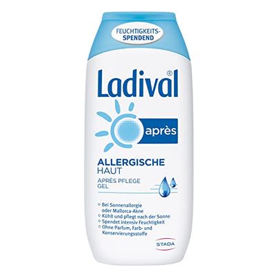 Ladival Après Sun Gel dla skóry alergicznej, bez perfum, dla alergików, nawilżający i chłodzący, bez barwników i konserwantów, 200 ml