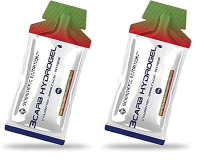 Scientiffic Nutrition - 3Carb Hydrogel, Gel Energético con 3 Tipos de Carbohidratos, Geles Energéticos Ciclismo, Running y Deportes Exigentes, Fácil Digestión, Sabor Fresa - Kiwi - 1 unidad 45g