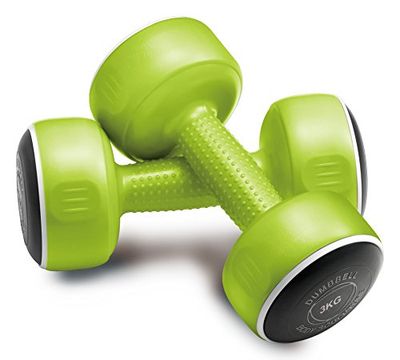 Body Sculpture SMART DUMBELLS 2 x 3 KG (6 KG PAR), Grön