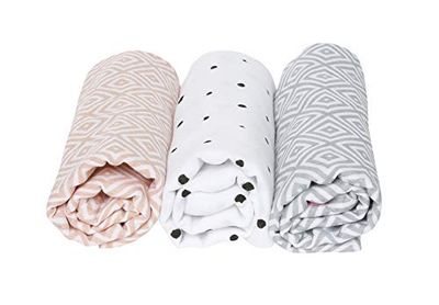 Motherhood Lot de 3 langes en mousseline certifié Öko-Tex Standard 100 100% coton naturel 70 x 80 cm Carrés abricot
