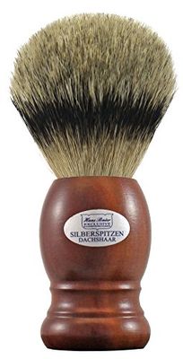 Hans BAIER Exclusive pennello da barba in vero argento Spitz Peli Di Tasso