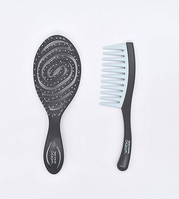 BETER- Pack spazzola capelli e spazzola per capelli Ocean - Ideale per districare i capelli umidi- Realizzati in plastica riciclata- Pettine capelli e spazzola districante per capelli