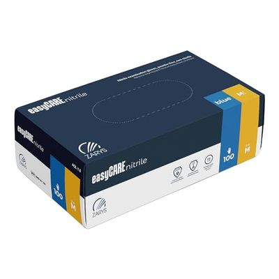 EASYCARE Guanti in nitrile, 100 pezzi, taglia L, blu/scatola con 100 guanti