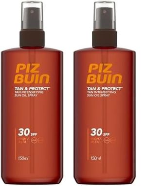 Piz Buin Tan and Protect Tan Accelerating Oil Spray SPF 30 High, 150 ml (Pack of 2)