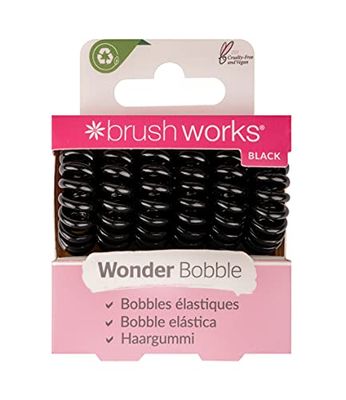 Brushworks Wonder Bobble Black Bobbles élastiques Noir 6 pièces