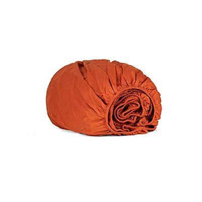 Himeya Comfort Percale Noise Clay röd tryckt dra-på-lakan, Single 200 Tc