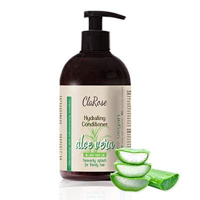ClaRose Vegan Premium Hair Spa Hydrating Conditioner with 100% natural Aloe Vera and wild Mint Oil for thirsty hair; 500ml