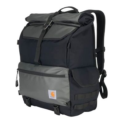 Carhartt Unisex Nylon Roll Top Rugzak HeavyDuty Waterbestendig Rugzak, Zwart, Eén Maat