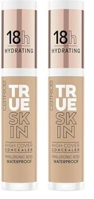 Catrice Cosmetics True Skin High Cover Correttore Viso, Anti-Macchie, Idratante, Lunga Durata, Naturale, Opaca, 4.5 ml (Confezione da 2)