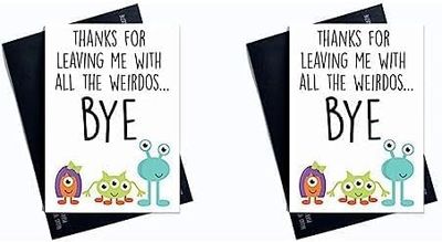 Funny New Job Card, Coworker Leaving, Good Luck, Congrats New Job Colleague Leaving Goodbye Leaving Job Funny Card Joke, Banter Office PC405 (Pack of 2)