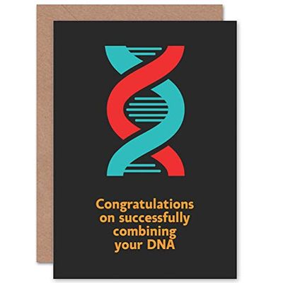 Wee Blue Coo CARD GREETING NEW BABY COMBINED DNA HELIX