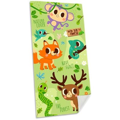 Kid Licensing Asciugamano cotone Animali della foresta 140x70 cm, multicolore, Talla única