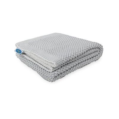 Homemania Softy filt för soffa, sovrum, vardagsrum - Akrylblå 90 x 90
