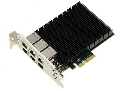 KALEA-INFORMATIQUE PCI Express netwerk controllerkaart 6 poorten Gigabit Ethernet LAN via PCIe x4 poort met 10/100/1000 stopcontacten type RJ45 met Intel I350 chipset