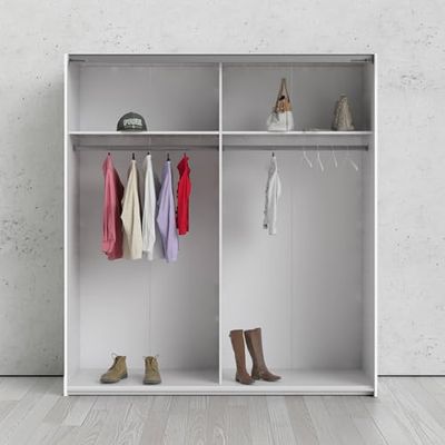 Dmora Wardrobe Structure, White, 182.4 x 200.4 x 59 cm