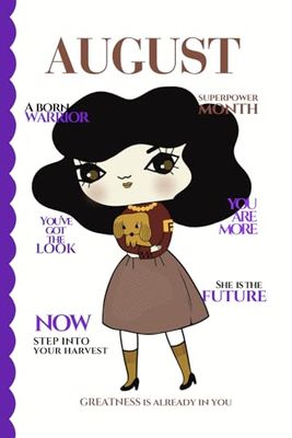 Inspirational Monthly Journal for Women: Motivational Notebook for August