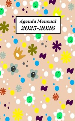 Agenda mensual 2025-2026 pequeña: Planificador mensual A6 para 2 años, de enero 2025 a diciembre 2026, organizador mensual familiar | 1 Mes Para 2 Páginas.