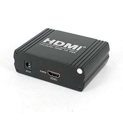 NÖRDIC Convertitore audio SGM-132 HDMI a VGA+RL per HDMI 1.4b e HDCP1.4 Metal, Nero