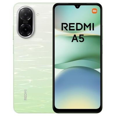 Xiaomi Redmi A5 Smartphone, 3+64GB, Green, Super clear 32MP AI camera, 5200mAh battery, Powerful octa-core processor, Immersive 6.88" 120Hz display (No power adapter included)