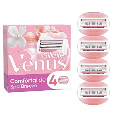 Gillette Venus Comfortglide Breeze, Lames De Rasoir Femme, Spa Breeze, Rasage De Près En Douceur, 4 Lames De Recharges [OFFICIEL]