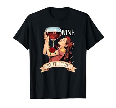 Estilo Vintage Amante Del Vino Retro Mujer Sosteniendo Copa De Vino Camiseta