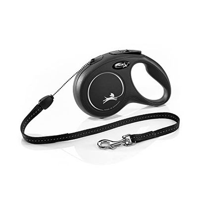 Flexi, Laisse Chien Enrouleur Corde New Classic 8m, Chiens Jusqu'à 12 Kg, Système de Freinage, Ergonomique et Moderne, Made in Germany - S - 8m - 12kg