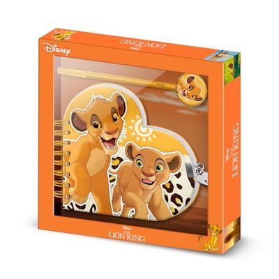 Disney Lion King Africa-Heart Diary + Pen, Yellow