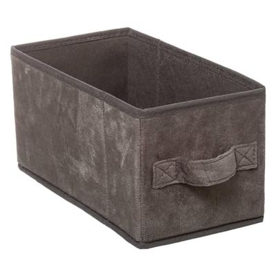 5five - cesta de terciopelo "mix n modul" 15x31cm gris antracita