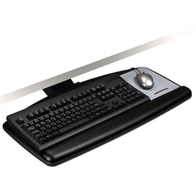 3M Keyboard Tray with Sturdy Wood Platform Eenvoudig verstelbaar. Standard Platform zwart