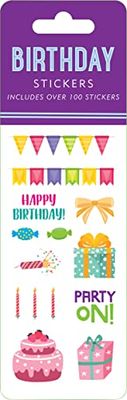 Birthday Sticker Set (6 Different Sheets of Stickers!), 2 1/2 x 7 1/8