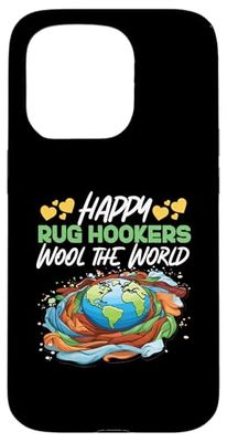 Appendiabiti per tappeti: Happy Rug Hookers Wool the World Custodia per iPhone 15 Pro