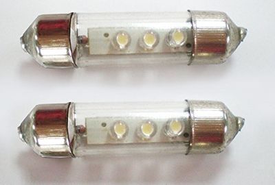 Bombillas Siluro 3 LED Blancos (12 V 5 W) 2pz