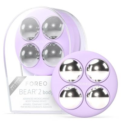 FOREO BEAR 2 body, Tonificador corporal con Advanced Microcurrent, Masajeador celulitis y drenaje linfático, Reafirma y define, Anticelulítico, Lavender