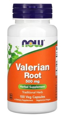 Now Foods - VALERIAN ROOT 500 MG | Raíz de Valeriana 500mg | Apoyo calmante para un sueño reparador - 100 cápsulas