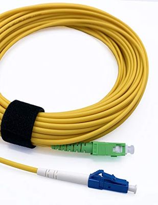 Elfcam Fibra óptica Cable SC/APC a LC/UPC monomodo simplex 9/125µm LSZH, 30M