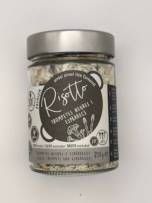 RISOTTO DE TROMPETAS NEGRAS con esparragos 250 BIO