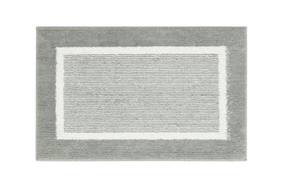andiamo Maui - Tapis de Bain antidérapant - Doux et Moelleux - Tapis de Douche pour Salle de Bain - Antidérapant - Lavable - 40 x 60 cm - Gris