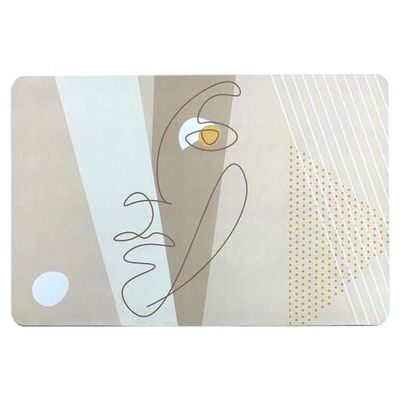 MYBO TV - TAPIGENIO badmat - super absorberend, antislip, sneldrogend - badkamertapijt met diatomiet - 50 x 80 cm - beige gezicht model
