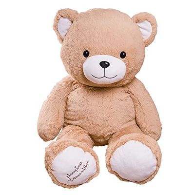 Pioupiou et Merveilles Peluche gigante di fabbricazione francese, XXL, Gaston Bear, 120 cm di altezza, peluche gigante tutto morbido per bambini, made in France – 16523